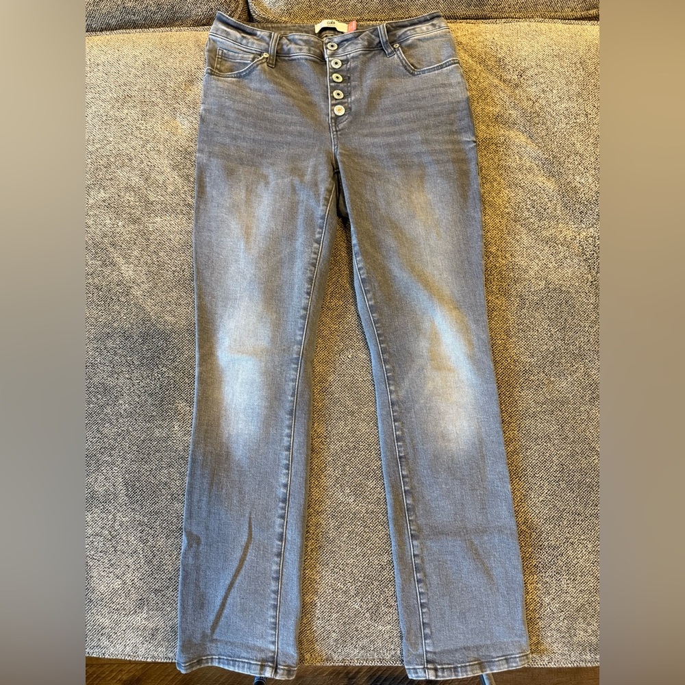 CAbi Women's Straight Leg Gray Jeans-excellent condition